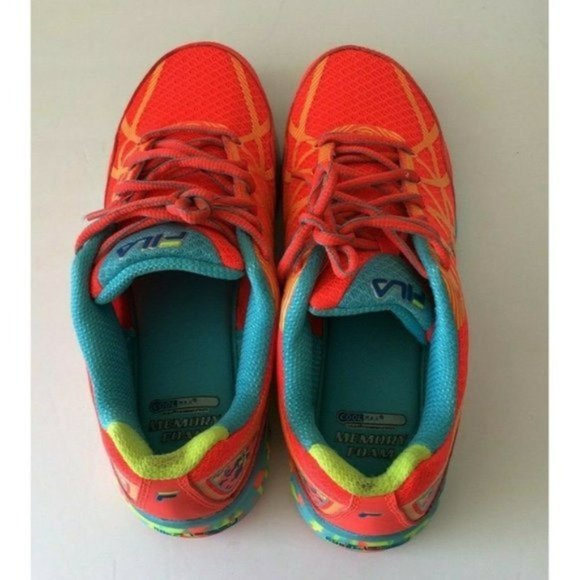 FILA Dimension Track 2 Energized Running Shoes Sneakers Coral Multi Sz.8.5 - Picture 8 of 10
